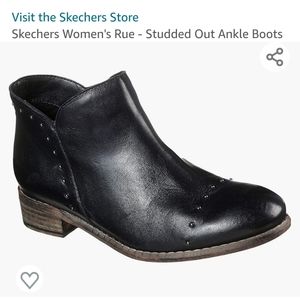 Skechers Rue Studded Out black ankle boots women's 9